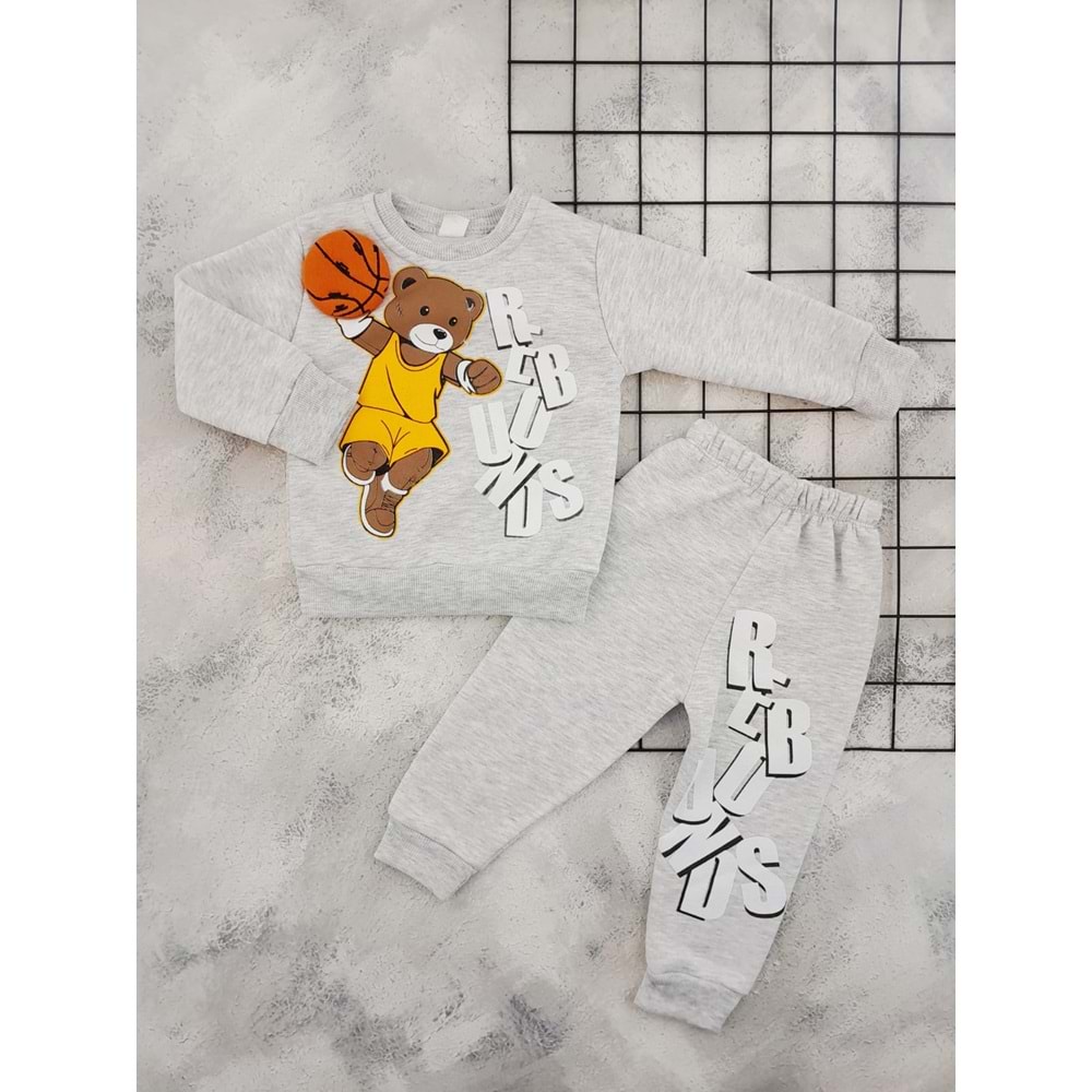 GİDDY KİDS 6801 AYICIK REBOUNDS TOP MOBİL 3 İP TAKIM - GRİ - 3 YAŞ