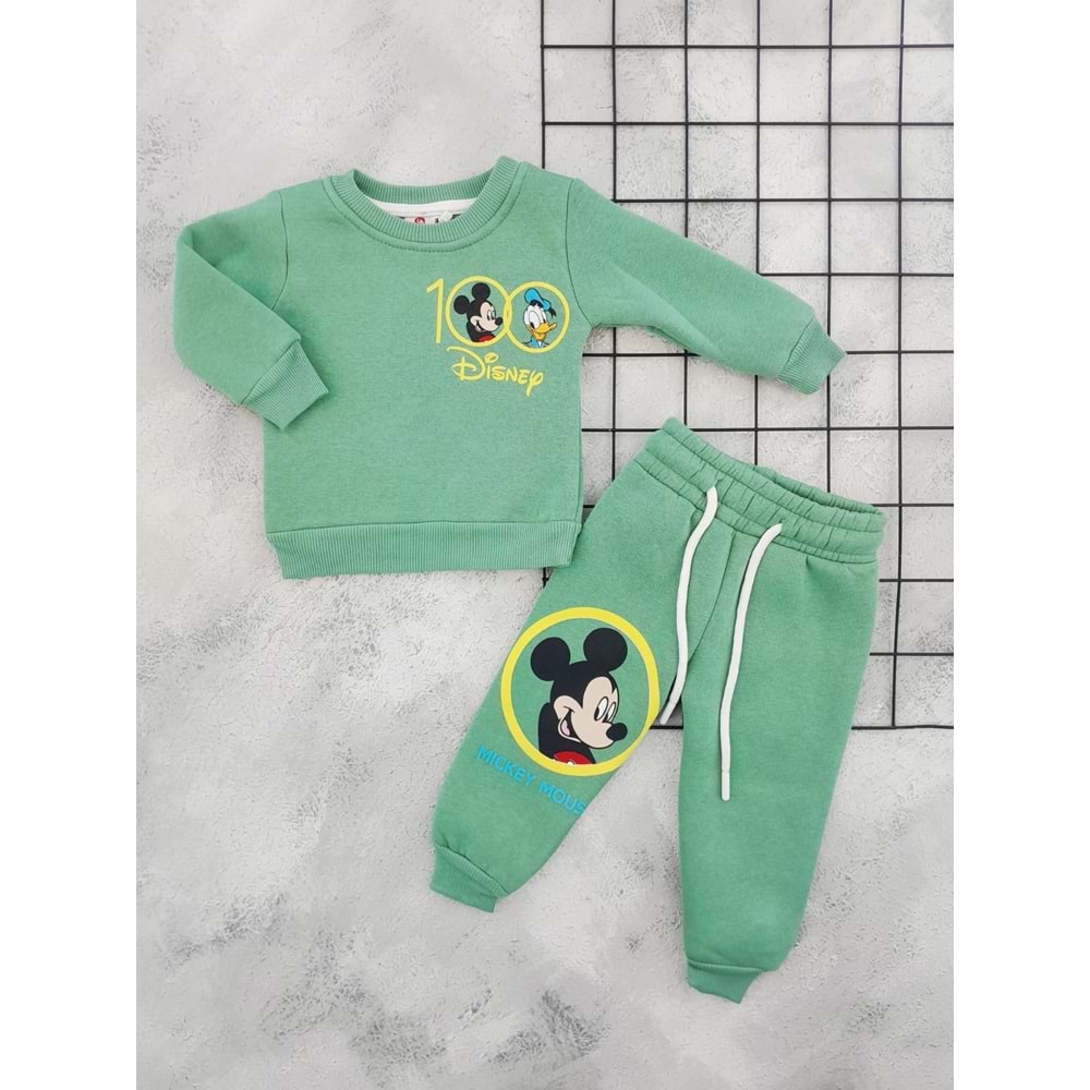 CİCİBOM 1927 DİSNEP BASKILI 3 İP TAKIM - YEŞİL - 9 AY