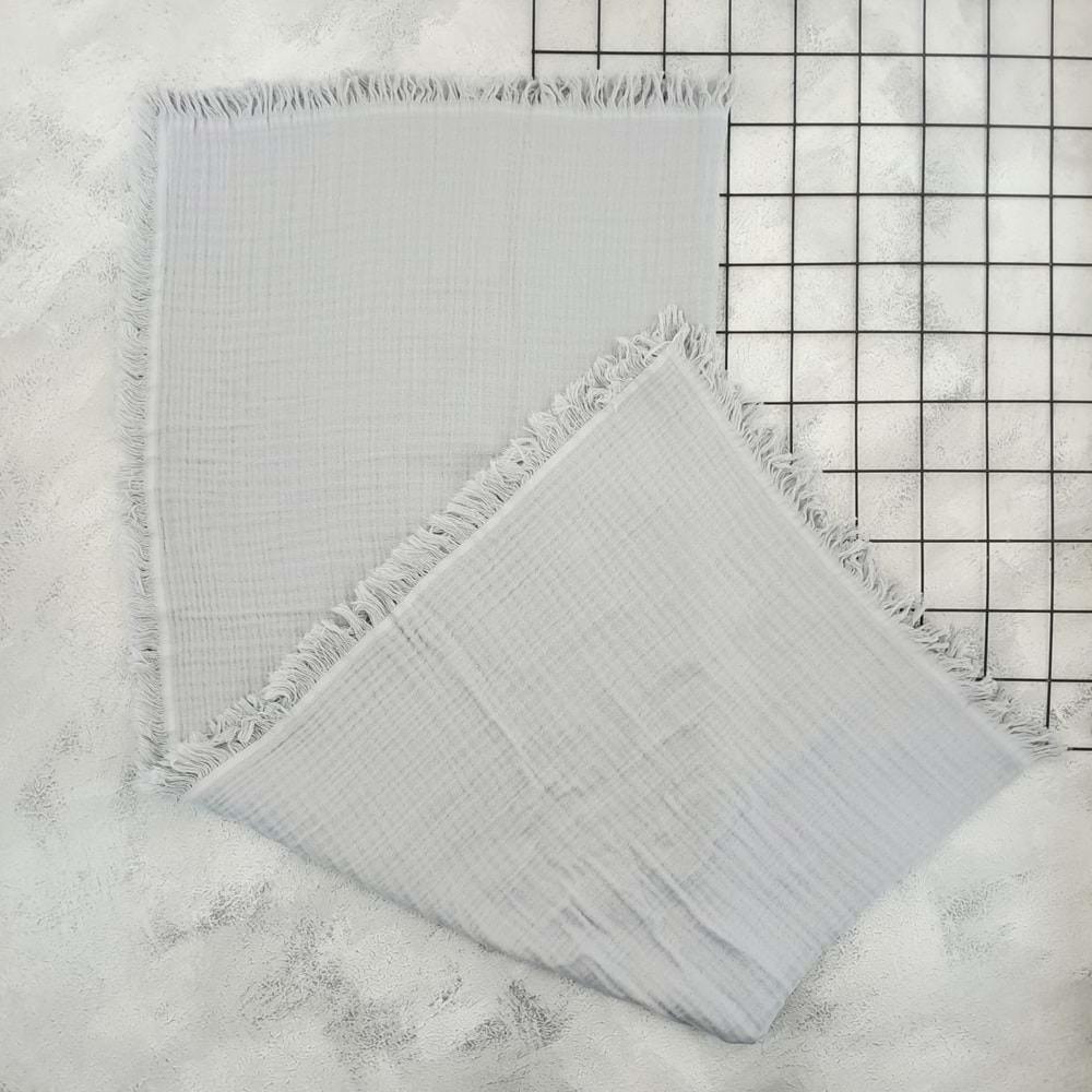 PÜSKÜLLÜ MÜSLİN BATTANİYE - GRİ