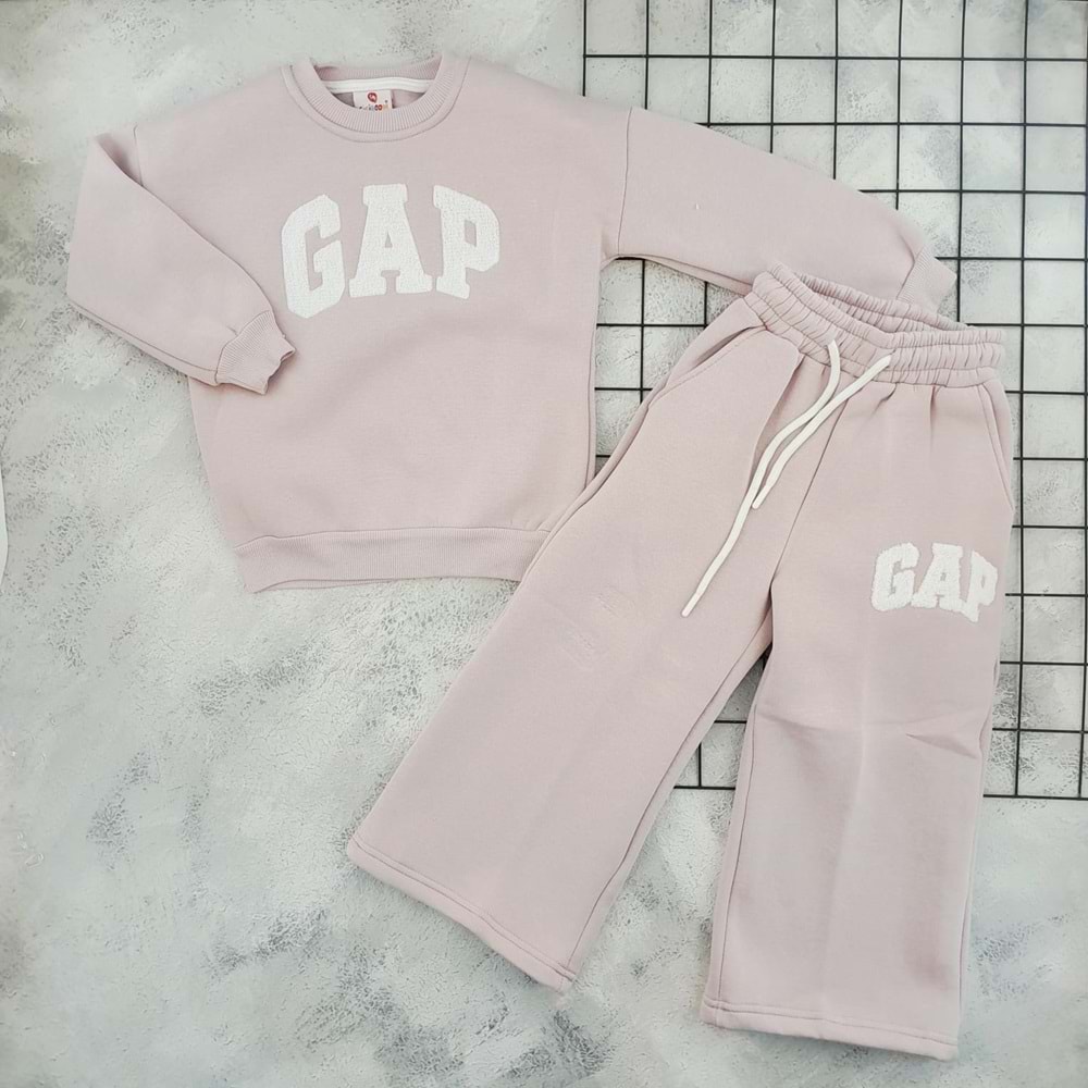 CİCİBOM 1931 GAP NAKIŞLI 3 İP TAKIM - PUDRA - 3-4 YAŞ