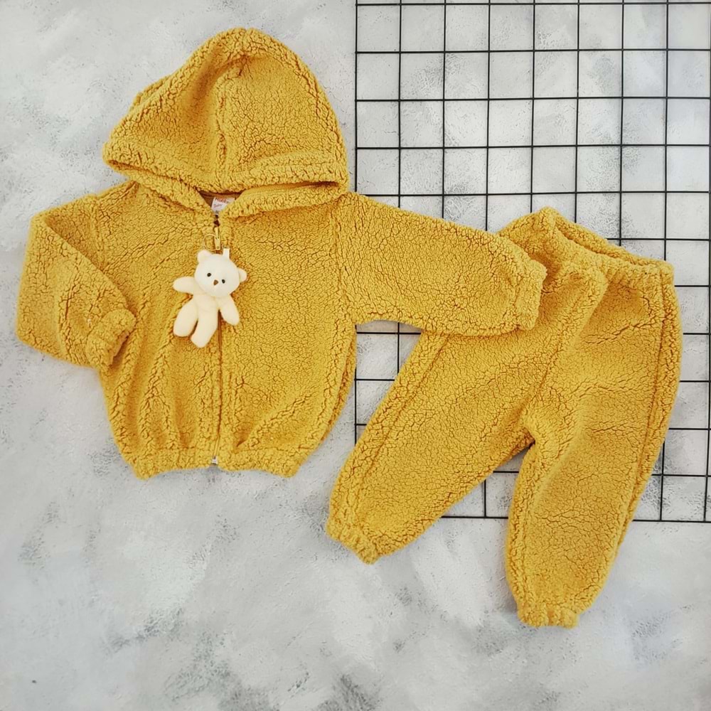 MİDİKON 2203 OYUNCAKLI KUZU TAKIM - SÜTLÜ KAHVE - 5 YAŞ