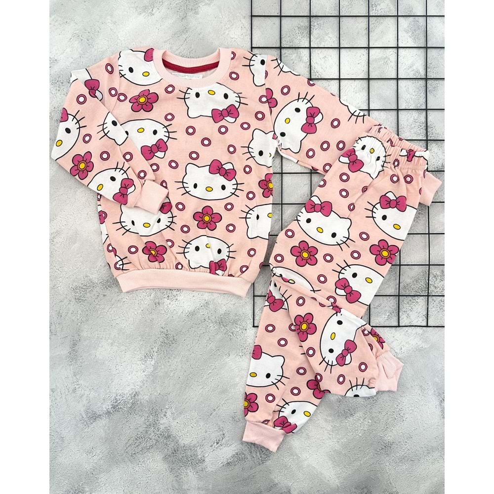 KARAKTERLİ 1708 HELLO KİTTY İÇİ PAMUKLU TAKIM - SOMON - 7 YAŞ