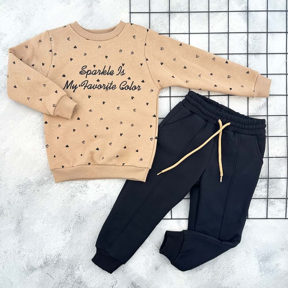 NAZAR 25996 FAVORİTE COLOR BASKILI 3 İP TAKIM - KAHVE - 5 YAŞ