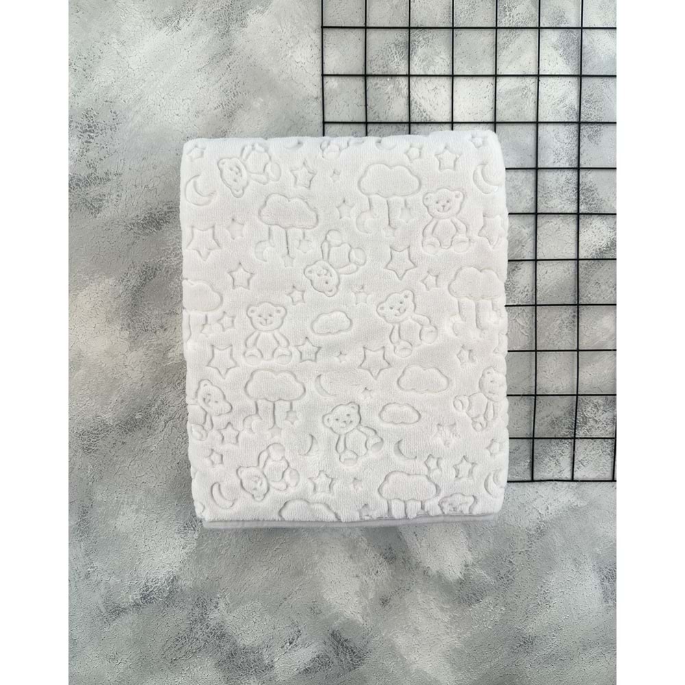 ÖZDİLEK KABARTMALI BEBEK BATTANİYE 100*120 - GRİ