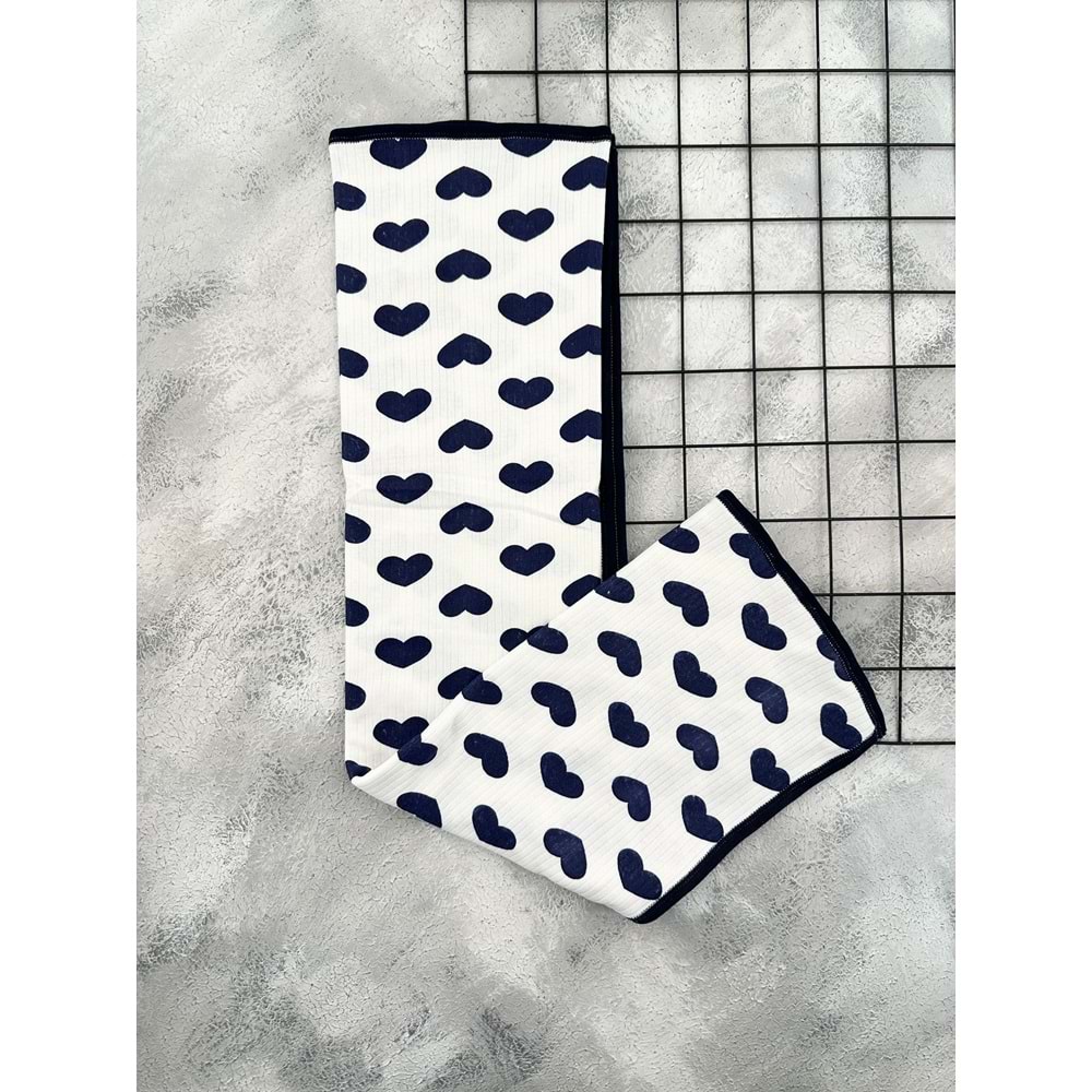 GONCA RAPORLU ÇİFT KAT BEBEK BATTANİYESİ 85*95 KALP