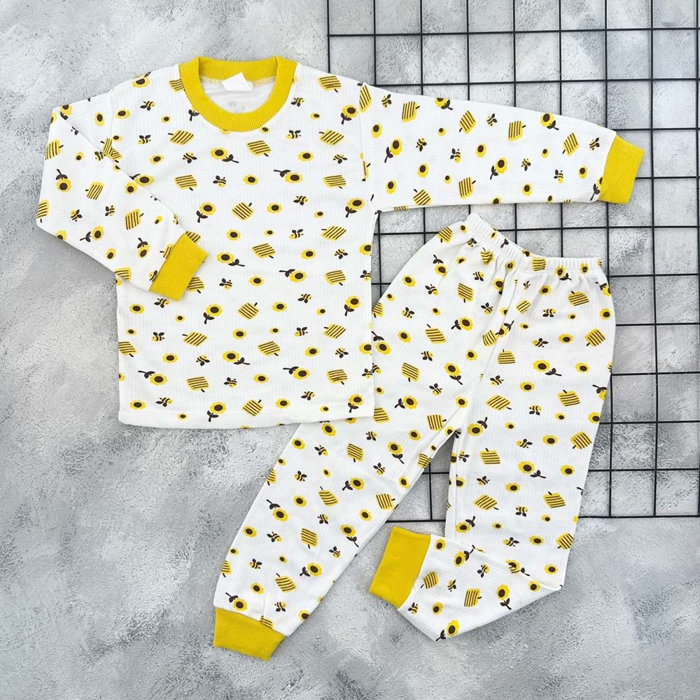 ÇUM ÇUM 1315 ARI PİJAMA TAKIM - SARI - 5 YAŞ