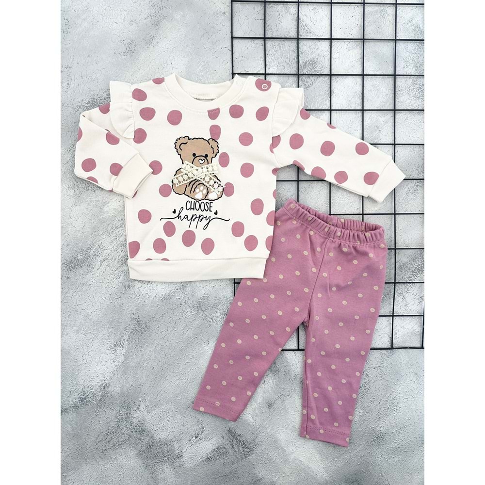 NİKUBY 45266 PUANLI AYICIK MEVSİMLİK TAKIM - MÜRDÜM - 9 AY