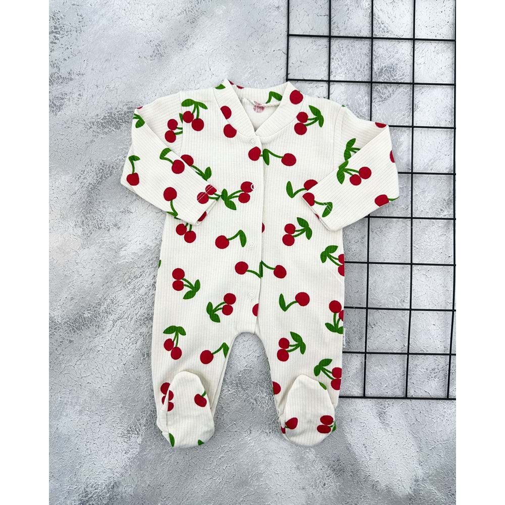 NAYİNOM 1873 KİRAZ BASKILI PATİKLİ TULUM - BEJ - 0 AY