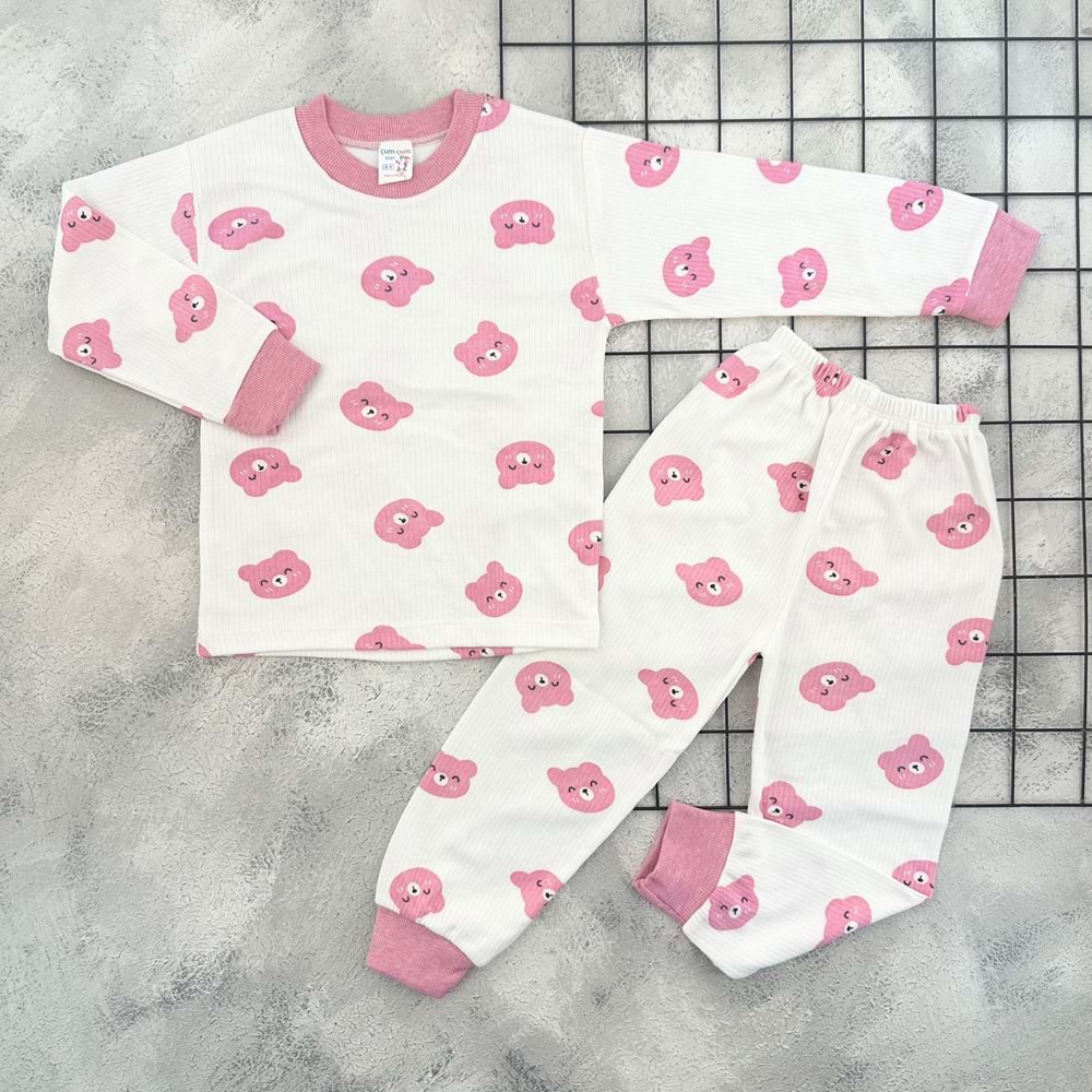 ÇUM ÇUM 1311 AYI KAFA PİJAMA TAKIM - PEMBE - 4 YAŞ