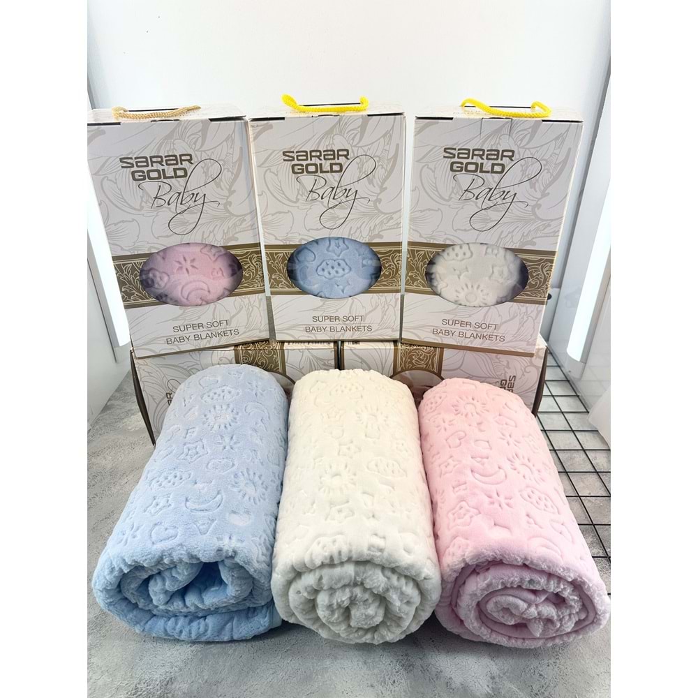 SARAR KABARTMALI BEBEK BATTANİYE 100*120 - MAVİ