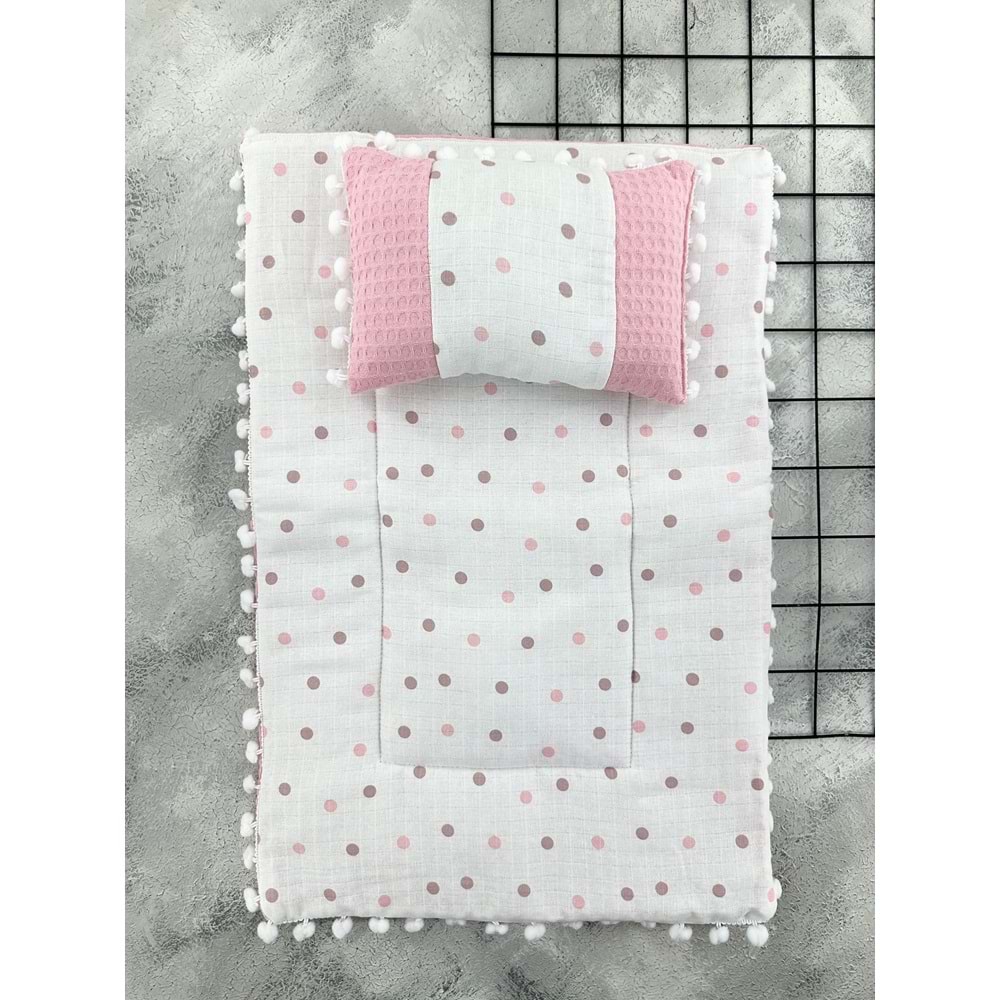 SLEEPY BABY 20245 WAFFLE MÜSLİN ALTAÇMA - PEMBE - 0 AY