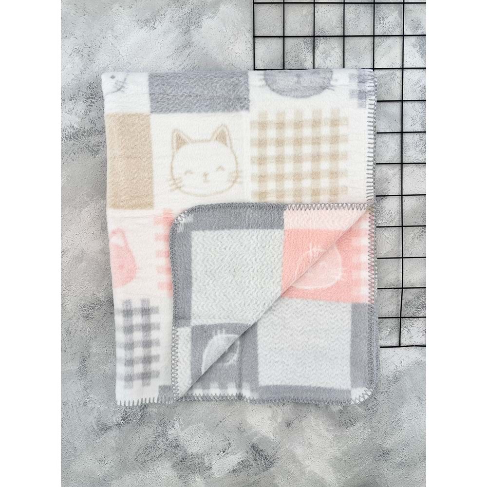 BERÇO 5255 KEDİCİK PAMUK BATTANİYE- PEMBE