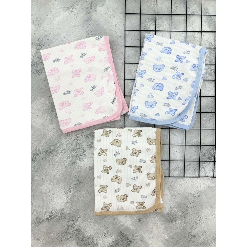 BERÇO 5555 TOY BEAR TEK KAT KUNDAK - PEMBE