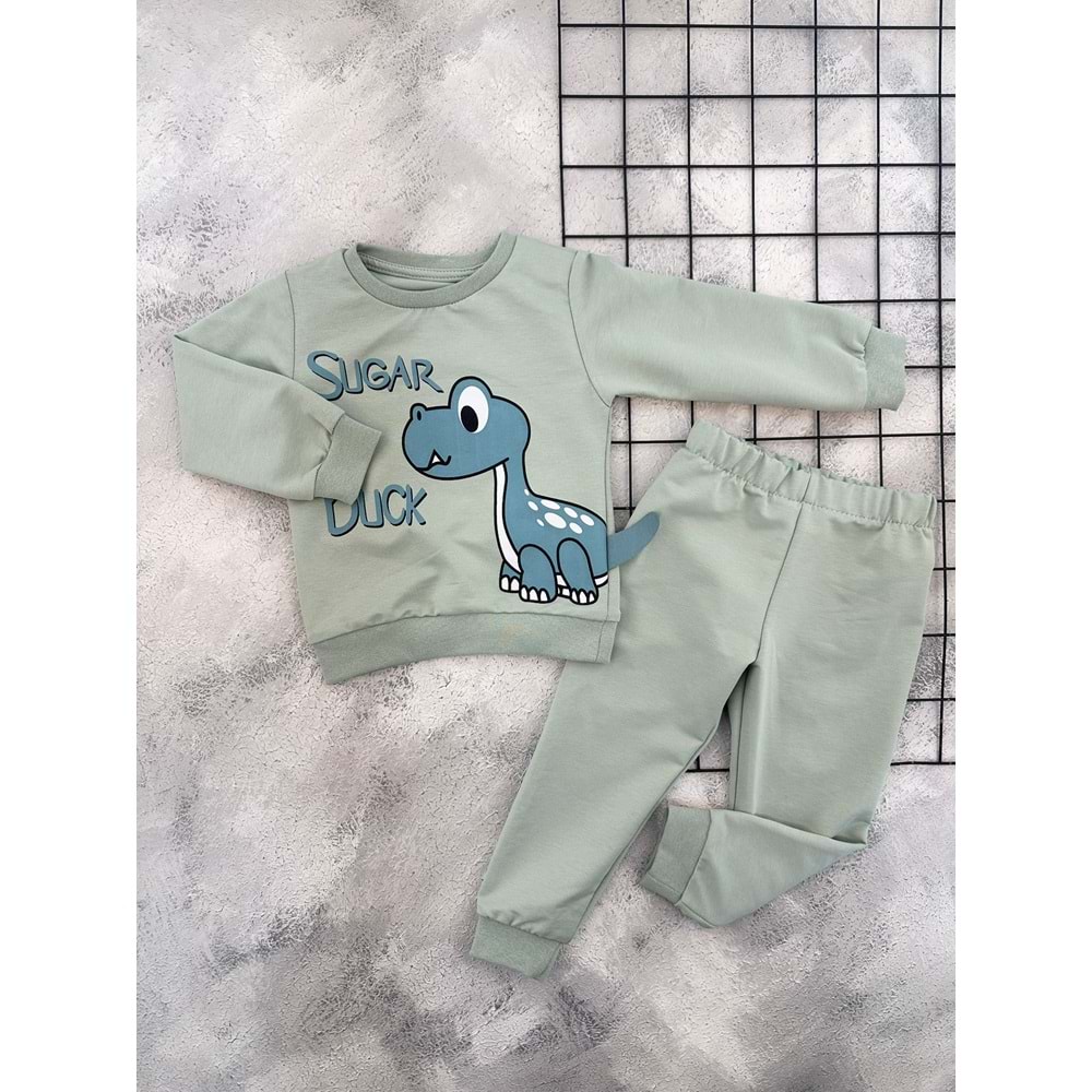 BAMBU 4522 DİNO BASKILI MEVSİMLİK TAKIM - MİND - 1 YAŞ