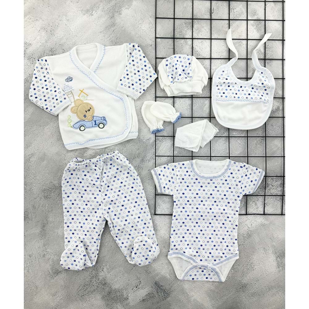 DAİSYMİNİ 4542 7 Lİ ZIBIN SET - MAVİ - 0 AY