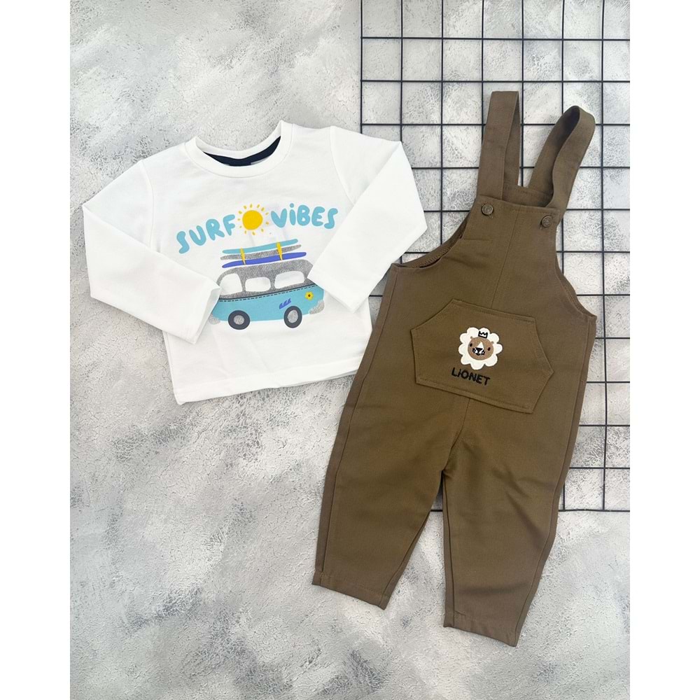 HOLA 80270 LİON NAKIŞLI KOT BAHÇIVAN TULUM - KAHVE - 9 AY