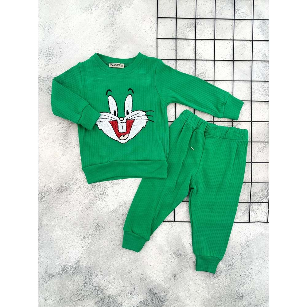 CİCİFİX 2020 BUGS BUNNY MEVSİMLİK TAKIM - YEŞİL - 4 YAŞ
