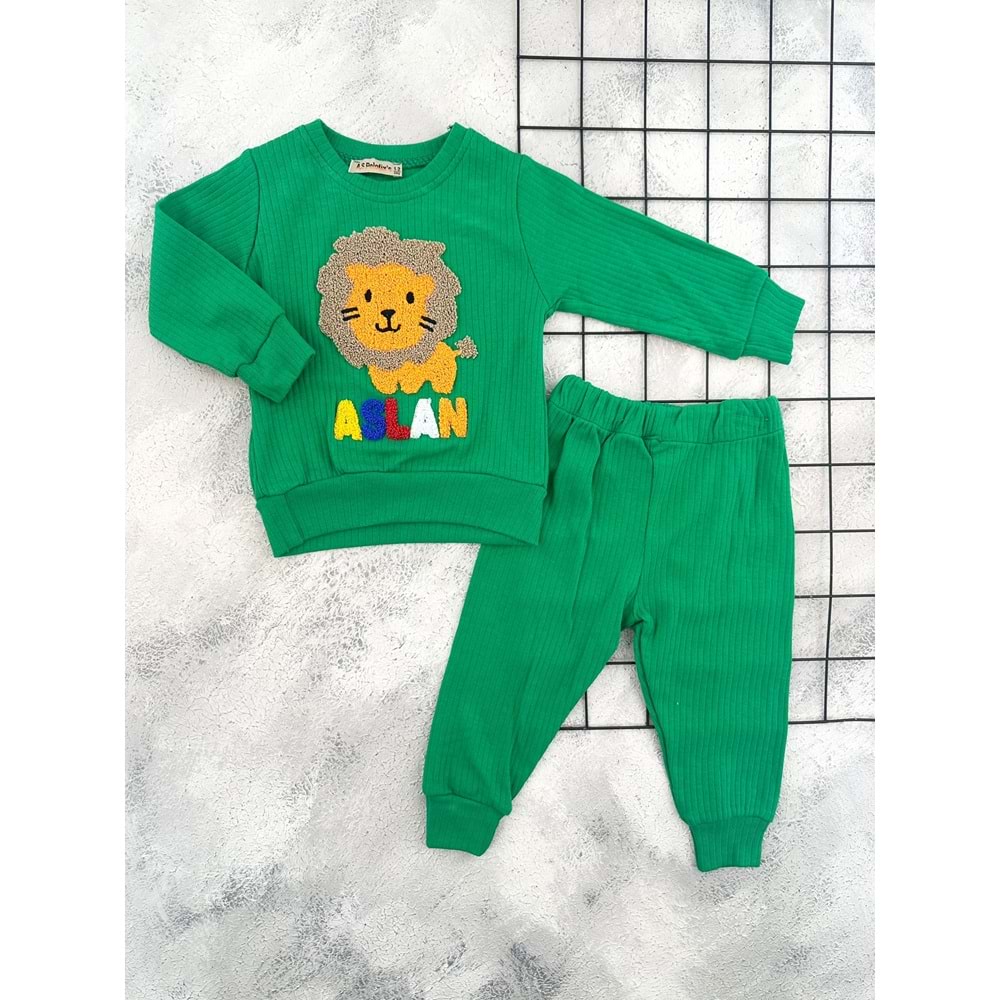 CİCİFİX 2023 SÜZENE ASLAN MEVSİMLİK TAKIM - YEŞİL - 3 YAŞ
