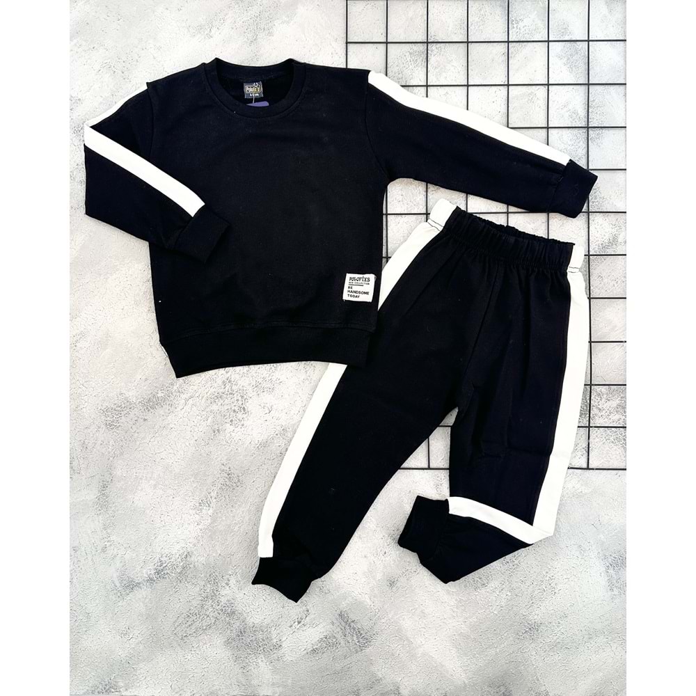 CİCİFİX 2025 MEVSİMLİK EŞOFMAN TAKIM - SİYAH - 6-7 YAŞ