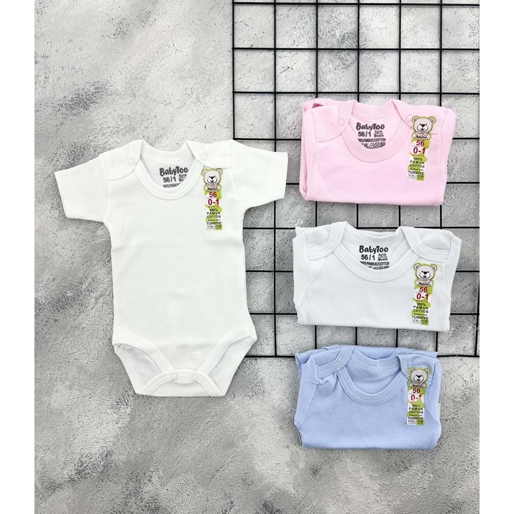 BABYTOO 7186 KISA KOL ÇITÇITLI ATLET - MAVİ - 0 AY