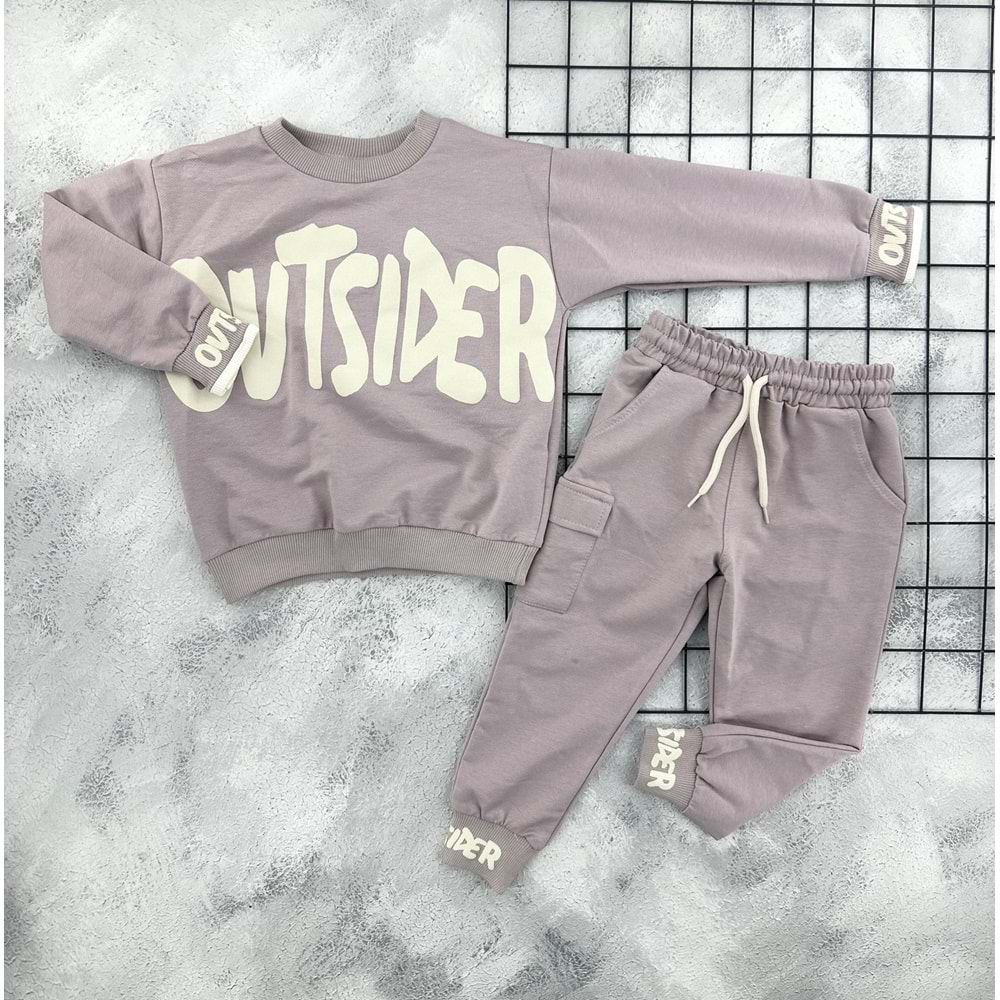 NAZAR 26198 AUTSİDER BASKILI MEVSİMLİK TAKIM - TAŞ - 3 YAŞ