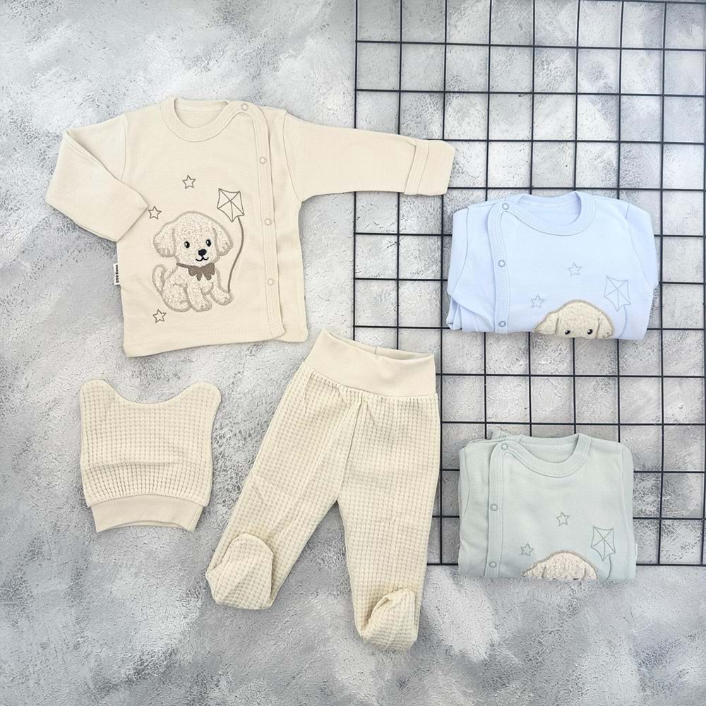 BABYCAN 9440 KÖPEK NAKIŞLI ZIBIN TAKIM - MİND - 0-3 AY