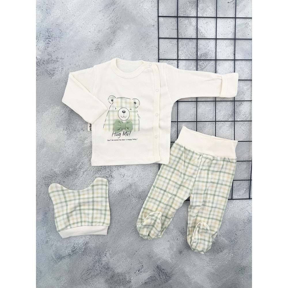 BABYCAN 9442 EKOSE AYICIK ZIBIN TAKIM - YEŞİL - 0-3 AY