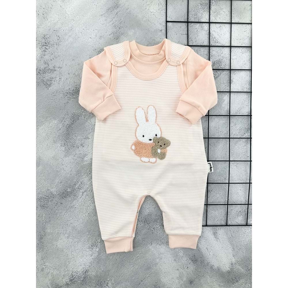 BABYCAN 3019 ÇİZGİLİ TAVŞAN TULUM - SOMON - 6-9 AY