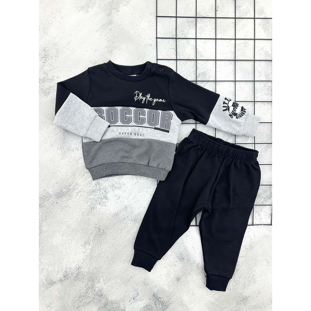 NAZAR 26133 SOCCOR BASKILI MVSİMLİK TAKIM - FÜME - 18 AY