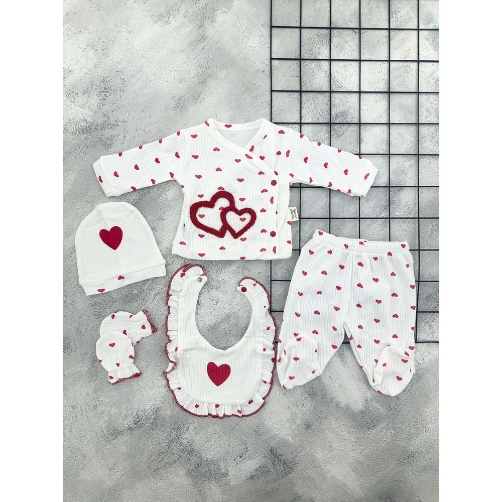 COŞAY 24219 SÜZENE KALPLİ 5Lİ SET(0-3AY)