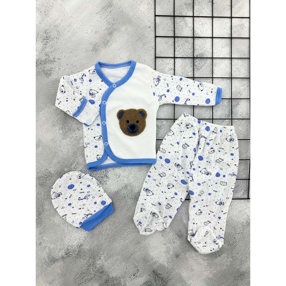 MSA 1208 AYI KAFA NAKIŞLI ZIBIN TAKIM - MAVİ - 0 AY