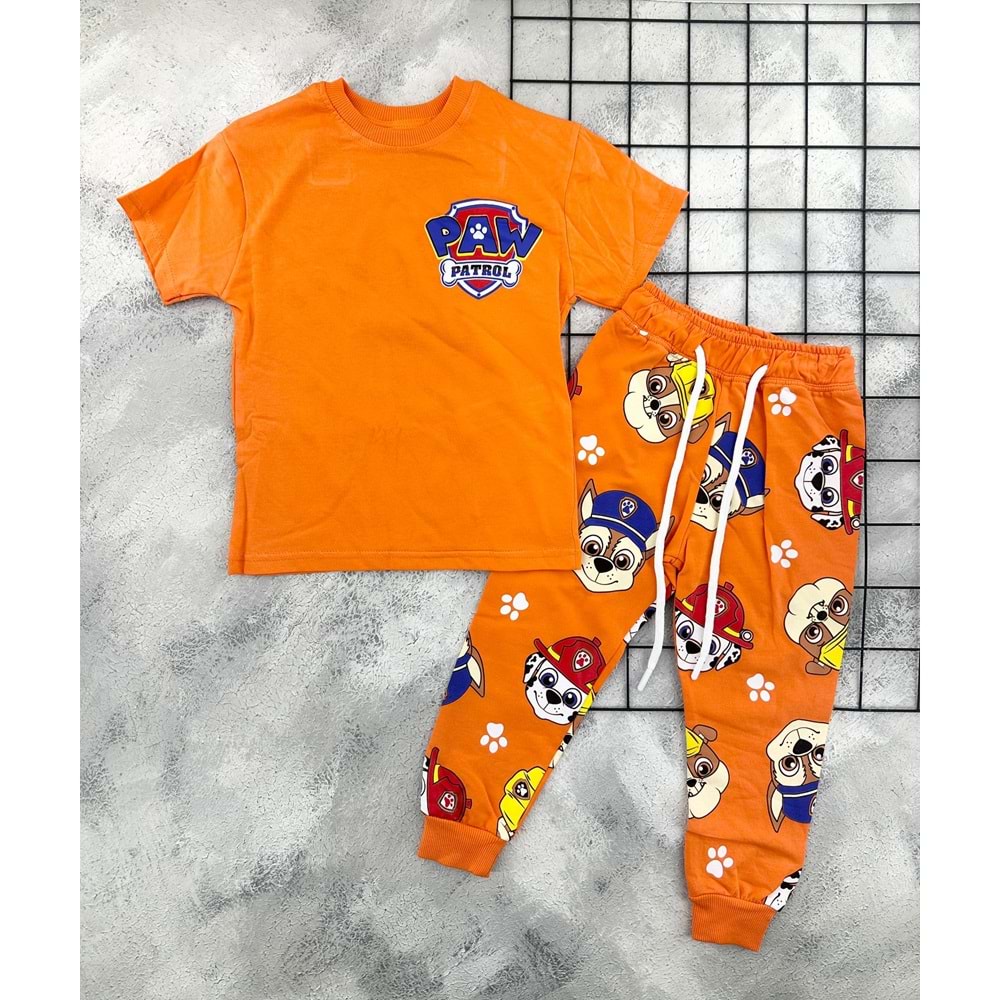 ZR 7021 PAW PETROL BASKILI TAKIM (3-8 YAŞ) - TURUNCU - 7-8 YAŞ