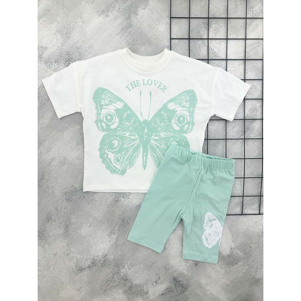 CİCİBOM 2001 KELEBEK BASKILI ŞORT TAKIM - MİND - 2 YAŞ