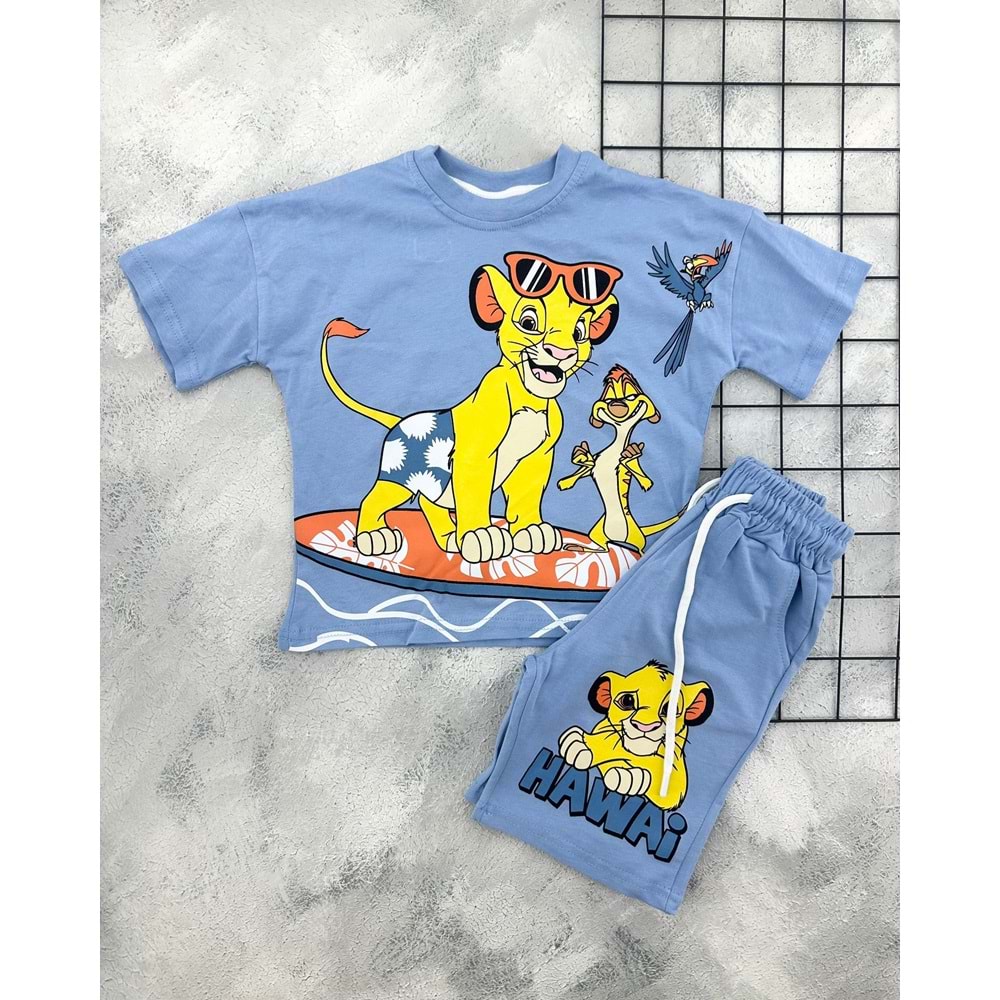 CİCİBOM 2003 LİON KİNG ŞORT TAKIM - MAVİ - 11-12 YAŞ