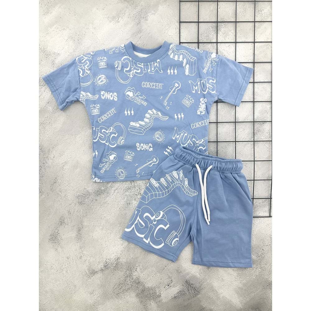 CİCİBOM 2010 KONSER TEMALI ŞORT TAKIM - MAVİ - 2 YAŞ