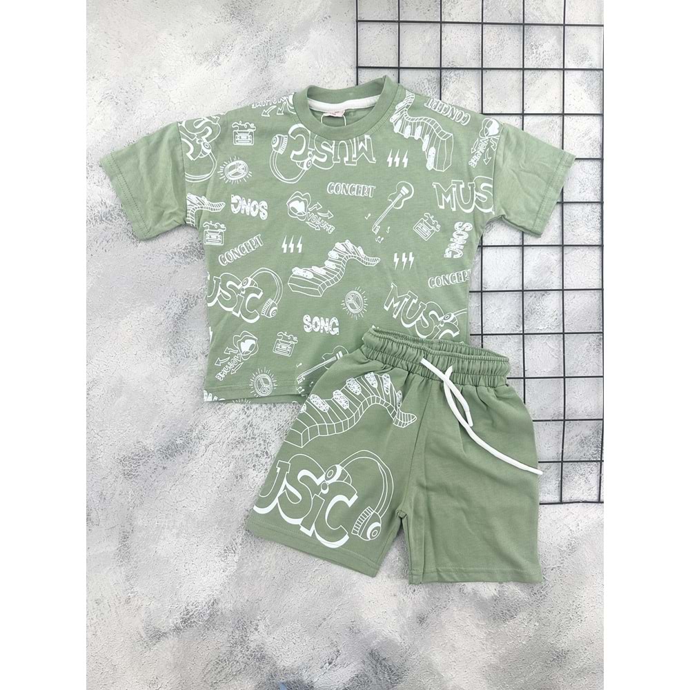 CİCİBOM 2010 KONSER TEMALI ŞORT TAKIM - YEŞİL - 4 YAŞ