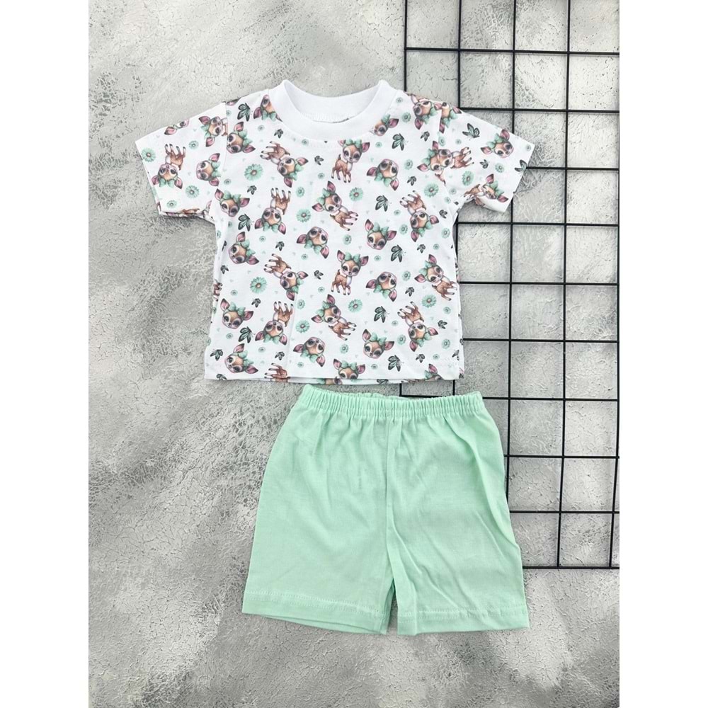 ERN BABY 0115 FİYONKLU CEYLAN ŞORT TAKIM - MİND - 6 AY