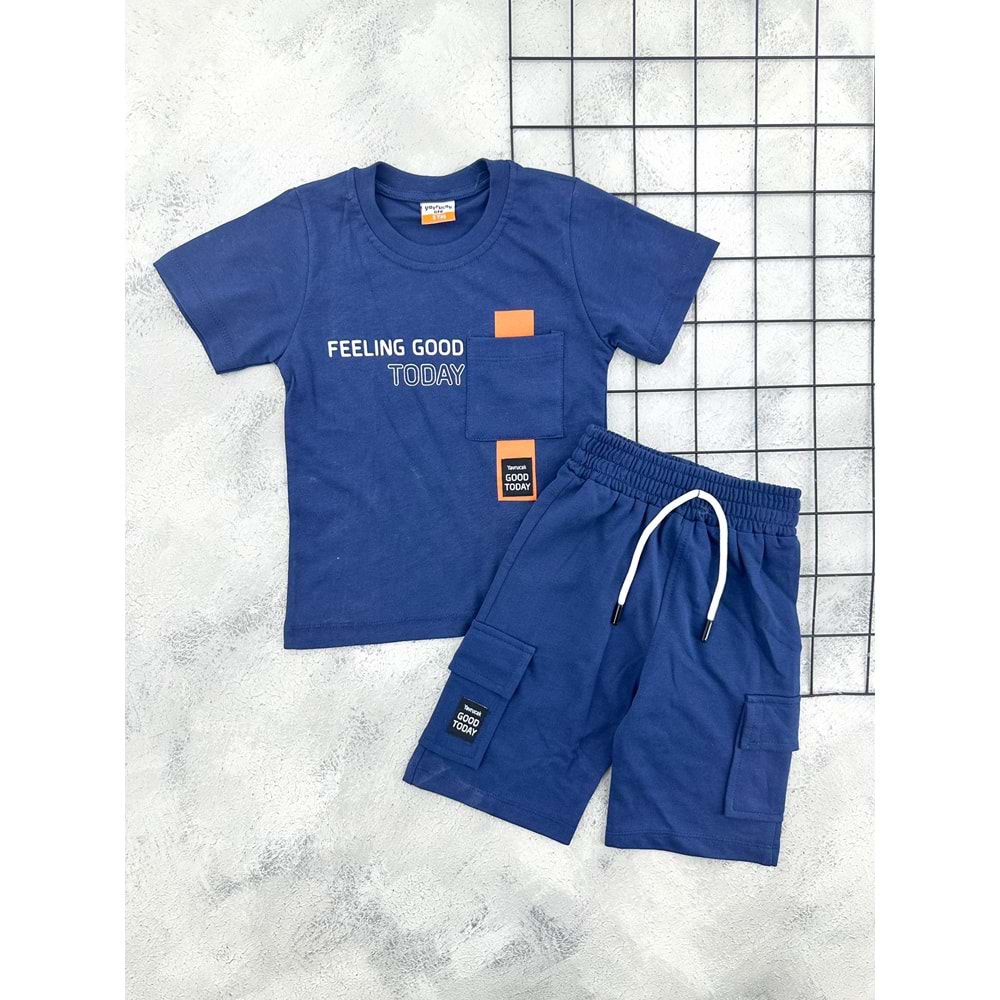 YAVRUCAK 5001 FEELİNG GOOD TODAY ŞORT TAKIM - LACİ - 3 YAŞ