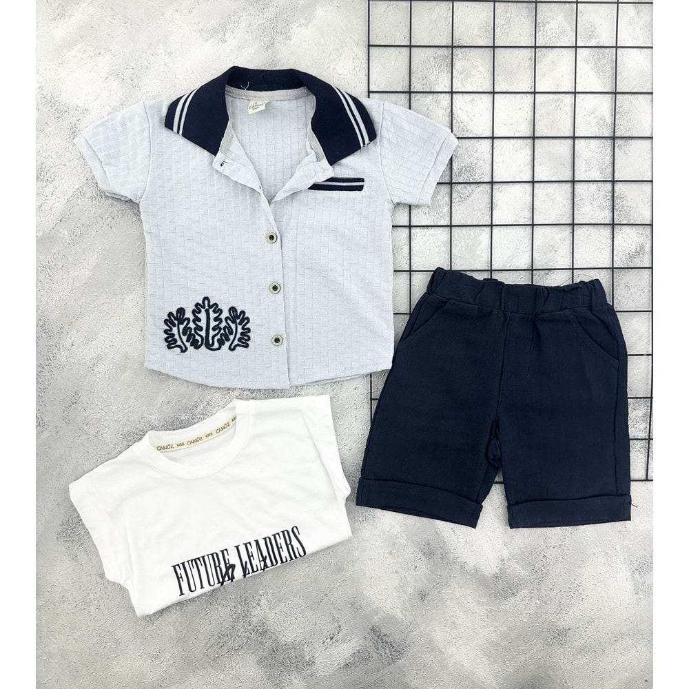 CANÖZ 3813 LAKOS YAKA GÖMLEK TAKIM - LACİ - 3 YAŞ