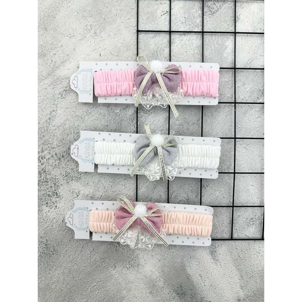 KAYRA 222 SÜSLÜ BANDANA - PEMBE