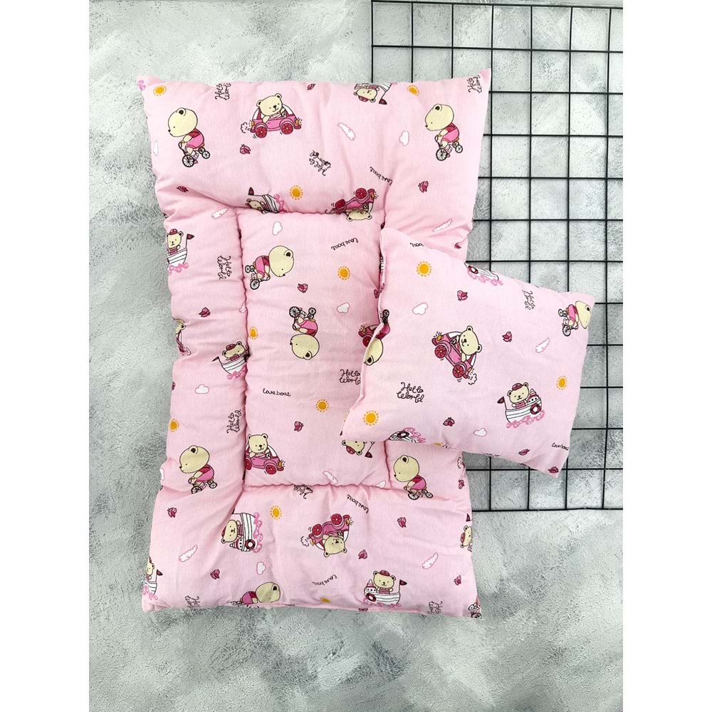 ALİŞ 018 AYICIK MİNDER YASTIK SET - PEMBE