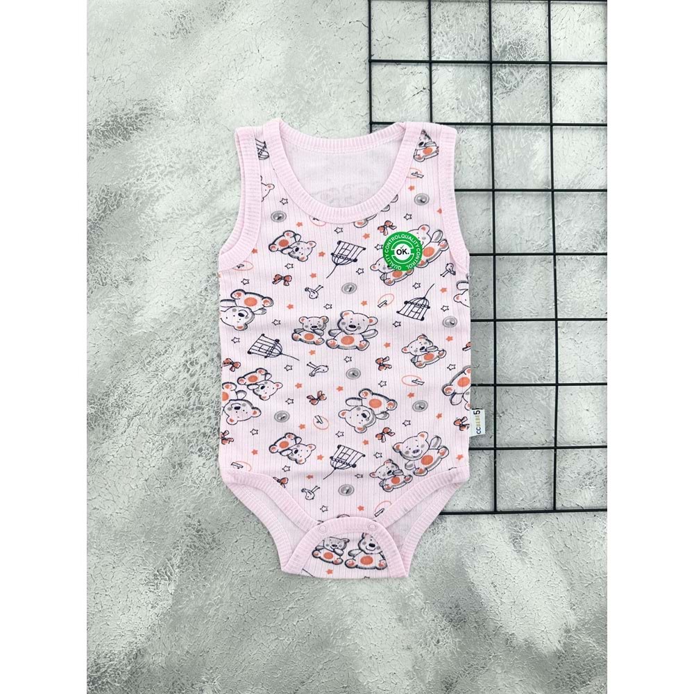 CC BABY 8274 DESENLİ ÇITÇITLI BADİ - PEMBE - 3 YAŞ