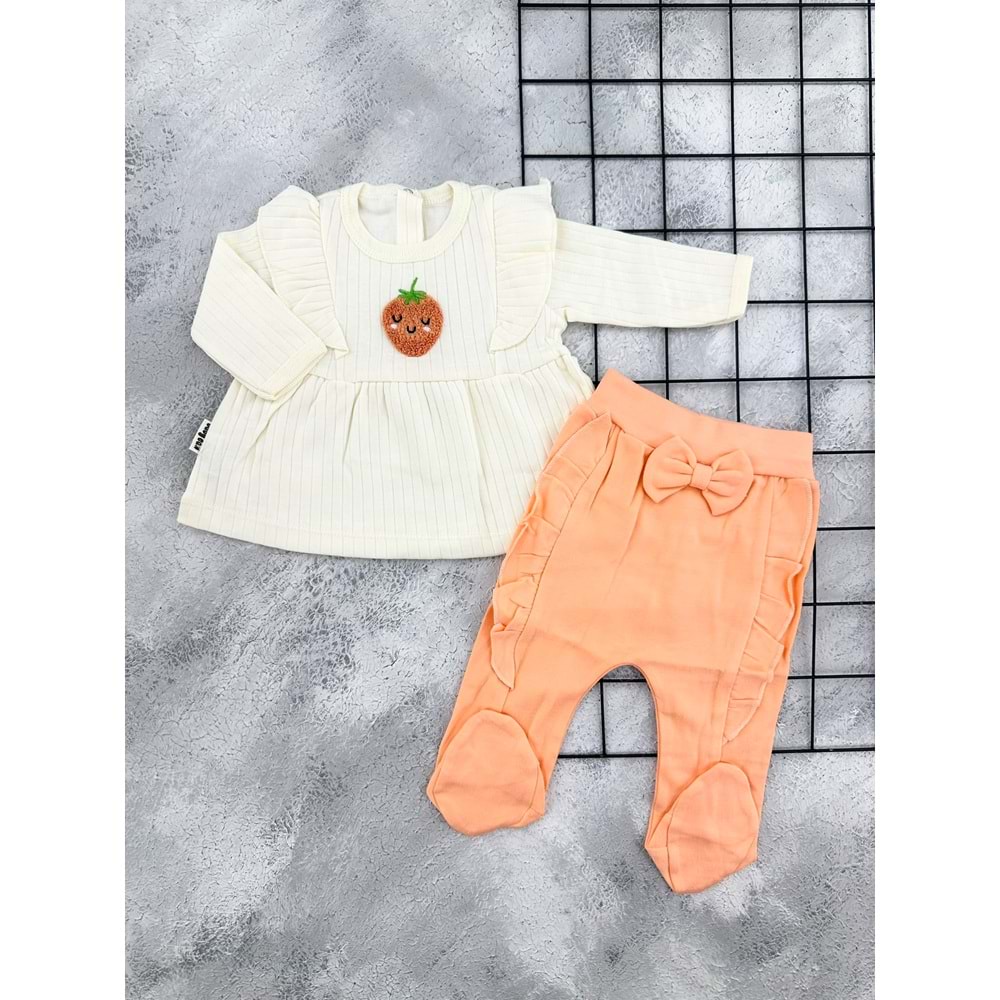 BABYCAN 9435 FIRFIRLI ÇİLEK TAKIM - SOMON - 0-3 AY