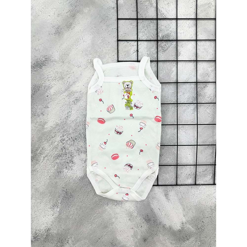 BABYTOO 7307 CUPCAKE İP ASKI ÇITÇITLI BADİ - YEŞİL - 0 AY