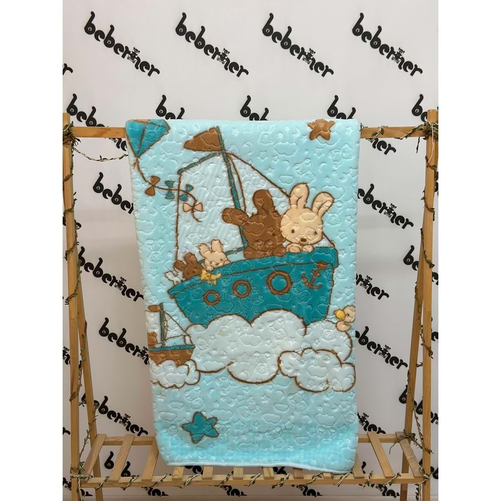 MERİNOS DENİZCİ TAVŞANLAR KABARTMALI BEBEK BATTANİYE - MİND