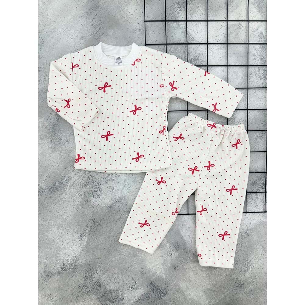 GONCA 051 FİYONK PİJAMA TAKIMI - KREM - 3 YAŞ