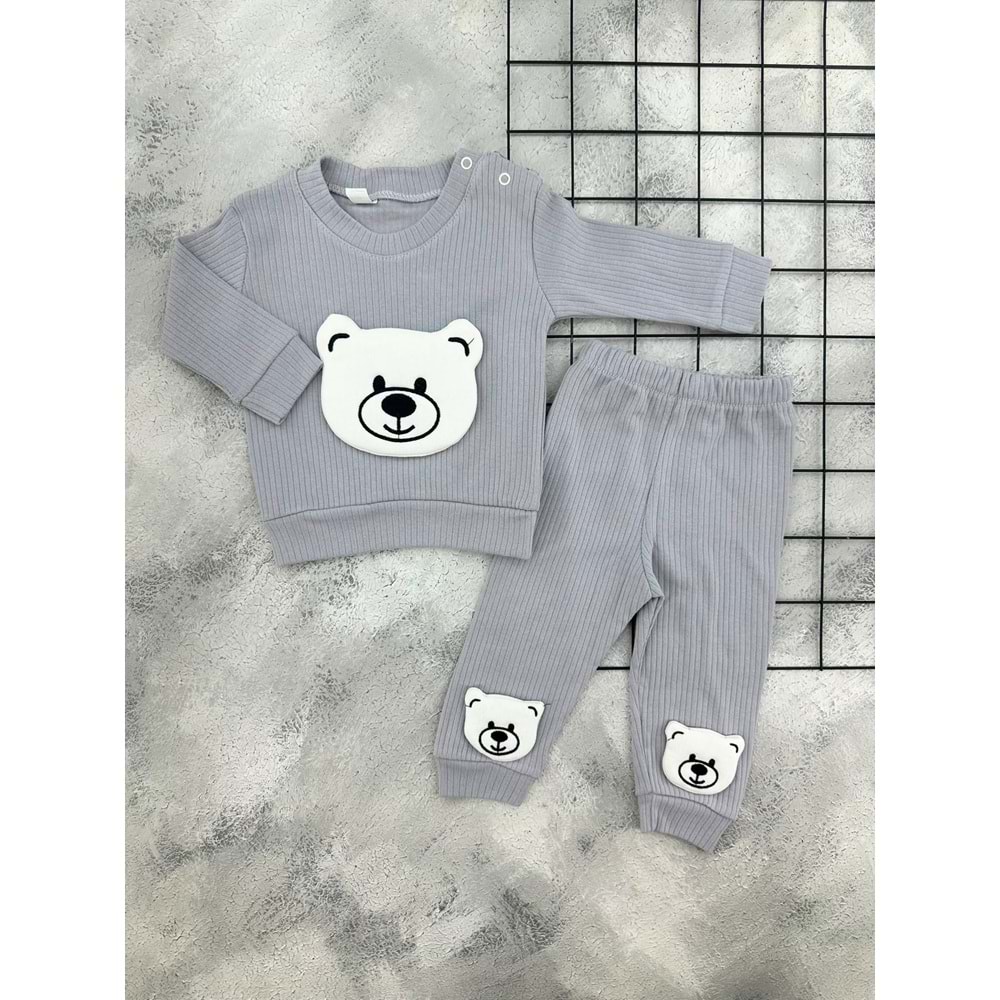BABYMED 164 MOBİL AYICIK MEVSİMLİK TAKIM - FÜME - 18 AY