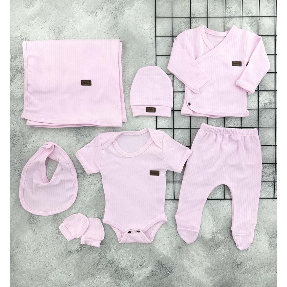 UKO 0088 YENİDOĞAN 7 Lİ SET - PEMBE - 0 AY