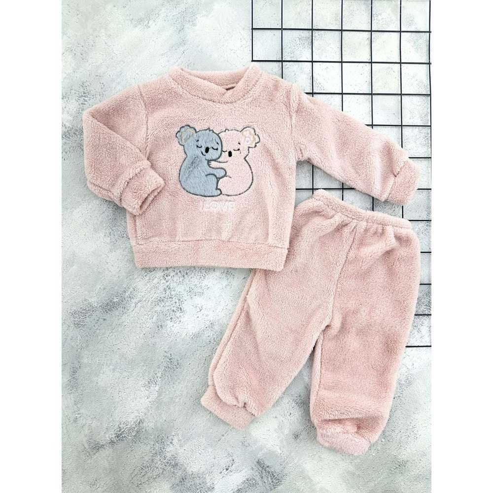 GÜLSEN 644 KOALA NAKIŞLI WELSOFT POLAR TAKIM - MÜRDÜM - 4 YAŞ