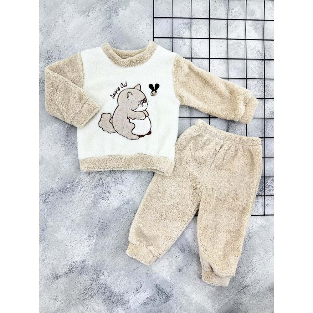 GÜLSEN 646 TOMBİK KEDİ WELSOFT POLAR TAKIM - BEJ - 3 YAŞ